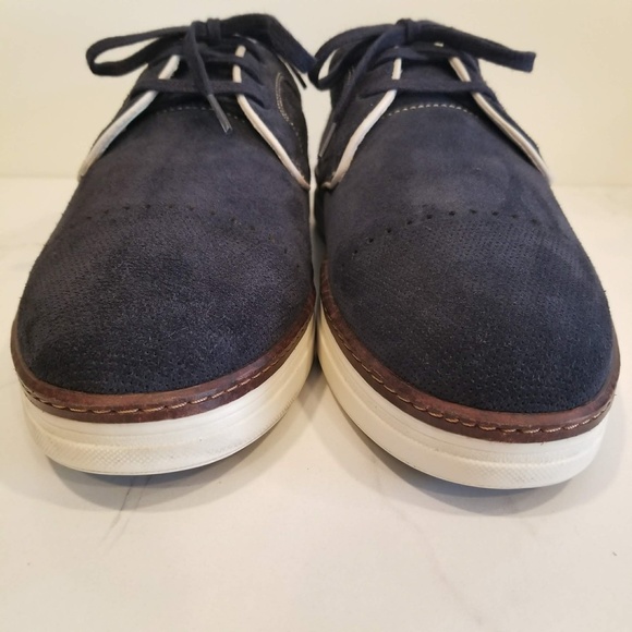 JOHNSTON & MURPHY Blue Suede Oxfords Leather Sneakers Men\'s Casual Shoes main image 4